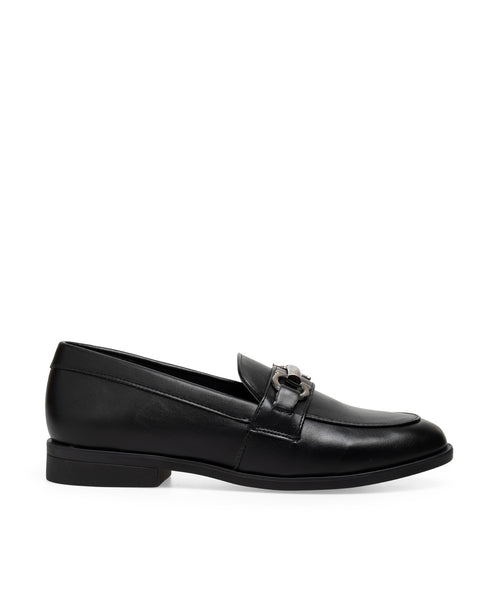 Mocasín Negro Básico Con Hebilla 2635
